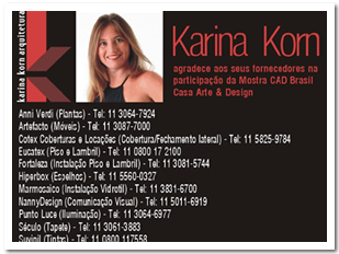 Karina Korn Arquitetura - Anúncio Cad Brasil 2007