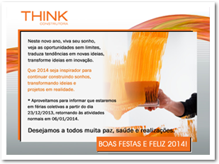 Think Construtora - Cartão Boas Festas 2013